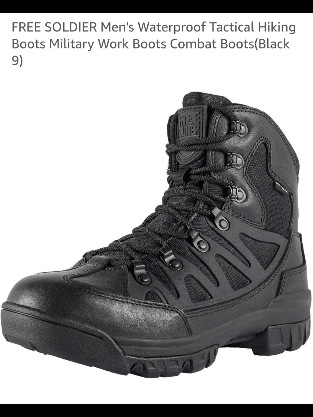 Men's Tactical Waterproof Work Boots - Black